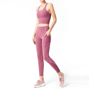 Best Design Custom Made Yoga Set for Women High Quality New Style with Elastic Waist Closure Low Price Women's Yoga Sets