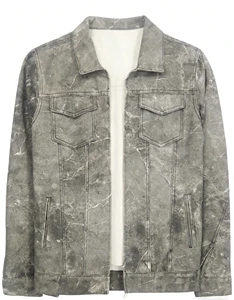 Custom Factory Heavy Distressed Washed Loose Boxy Denim Trucker Jacket Western Casual Wear Men's Denim Jackets