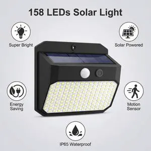 Led Solar Sensor Wall Light for Outdoor Garden Pathway PIR Motion Waterproof