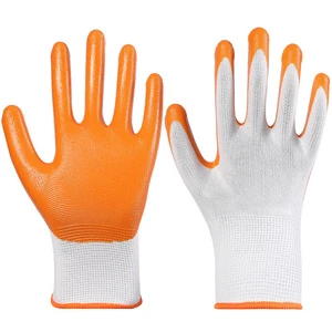 Breathable NBR Coated Safety Gloves Heavy Industrial Work Gloves