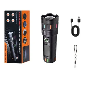 Multi-functional LED Flashlight with Lithium Battery Power for Durable Outdoor Use