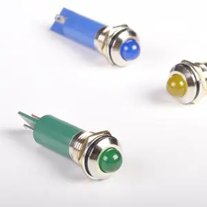 6/8/12/16mm Waterproof Signal Pilot Lamp 0-220V LED Indicator Light 2Pins