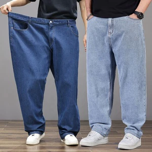 Plus Size Mens Relaxed Fit Baggy Jeans 8XL Stretch Denim Cargo Pants Oversized Wide Leg Trousers Big and Tall Clothing