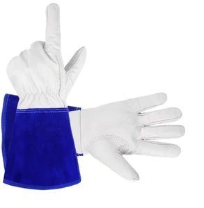 Customized Tig Finger Goatskin Leather Heat Resistant Anti-Static Anti-Impact Anti-Slip Fire Proof Safety Gloves for Electric