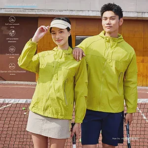 2025 Summer Men's & Women's Sun Protection Clothing Lightweight & Breathable Anti-UV Loose Fit with Stand Collar Couples' Style