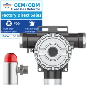 OEM ODM Gas Detector Point Type LPG Combustible Gas Sensor Alarm System IP66 Explosion-proof Material Fixed Gas Detector