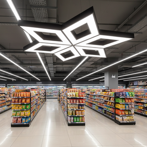 Leaf-shaped Creative Special-shaped LED Lamp Stores Shopping Malls Supermarkets Gym Internet Cafes Industrial Style Chandelier