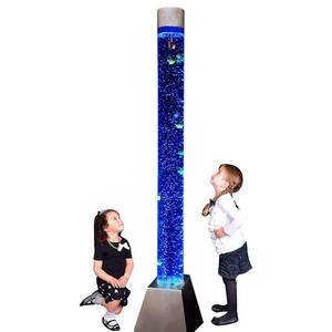 Sensory Bubble Tube LED Bubble Lamp 6 Foot Fish Tank Large Floor Lamp with 8 Color Changing Lights Stimulating Home