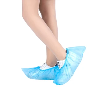 China Manufactory Disposable PP35G Non Woven Anti-Dust Steel Toe Shoe Covers with Rubber Band Closure 100 Pieces/Bag