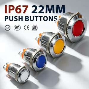 22mm Panel Mount Screw Indicator Light Pilot Lamps 3V/6V/12V/24V Red Blue Green LED IP67 CE TUV Waterproof Durable High-Light
