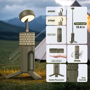 2025 Hot Camping Lights Kit Magnetic Base Waterproof Flashlight Lantern Rechargeable Outdoor Portable Telescopic Camping Light