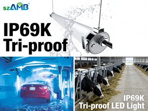 LED Barn Lighting IP67 5ft 60w Flicker-free Poultry Barn Tri-proof 130lm/w CE RoHS 5-Years Warranty