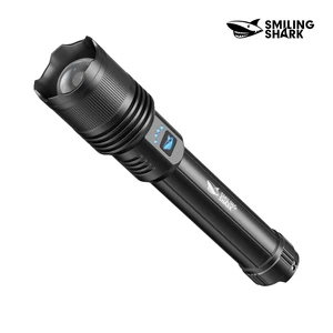 Smiling Shark LED Flashlight Rechargeable High Power Waterproof Torch Portable Handheld Light for Camping Emergency Outdoor Use