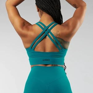 High Quality Fitness Cross Back Sports Wear Plus Size Yoga Bra Top for Women Fitness