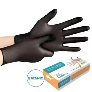 SV005 Black Disposable Food Grade Exam Gloves Powder Free Vinyl Protective