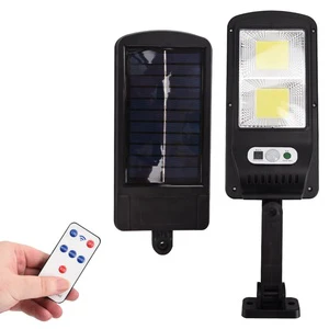 Solar Security Lamps IP65 Outdoor Waterproof Luces LED PIR Motion Sensor Street Light Garden Wall Lamp With Smart Remote Control