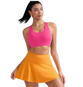 Women's Full Cup Lightweight Yoga Sports Bras with Front Logo High Support for Gym & Jogging
