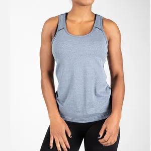 Top Selling Women's Ribbed Tank Top with Scoop Neckline Summer Casual Look Regular Length 100% Cotton Breathable Quick Dry