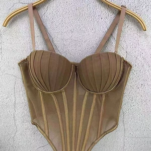New Mesh Camisole See Through Vest in Sexy Solid Colors All Match Nightclub Tops for Women