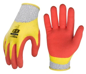 EN388 Level 5 Safety Gloves Cut-Resistant Oil Water Resistant High-Vis Enhanced Grip Breathable Durable Flexible
