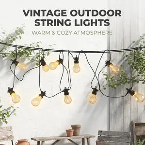 LED Light Christmas Festoon String Waterproof E40 Decoration Lighting Outdoor Camping gazebo Festival Wedding for Garden Use