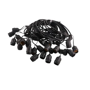 US Plug White Cable Hanging Lamp Holder Light Bulb Socket Set With Switch Wall Lamp Power Extension Cord