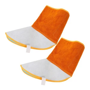 Lightweight Cowhide Split Leather Welding Shoe Cover Flame Retardant Safety Design Wear Resistant Shoes Cover