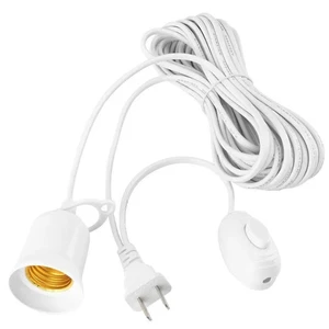Bulb Base Adaptor Switch Cable Hanging Light Socket Lamp Holder Converter Power Cord Cable With On/Off Switch Wire