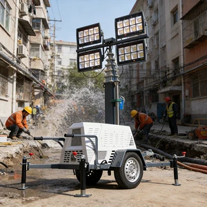 Discount Price Multi Angle Adjustment Cost Effective Portable Temporary Light Towers Light Led Manual Tower Mobile Light Tower