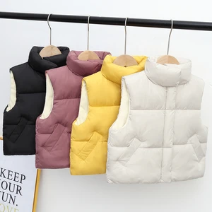 Children's Winter Fashion Vest 3-12 Years Baby Sleeveless Waistcoat Outerwear Boys And Girls Winter Hand Padding Gilet