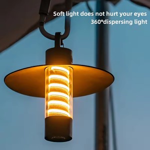 3-in-1 Rechargeable LED Camping Light Dual Light Sources Adjustable Color Temp IP54 Waterproof Portable Outdoor Lantern Camping