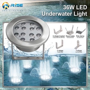 304 Stainless Steel IP68 Waterproof RGB DMX Dimmable 36W LED Floating Outdoor Garden Swimming Pool Underwater Lights