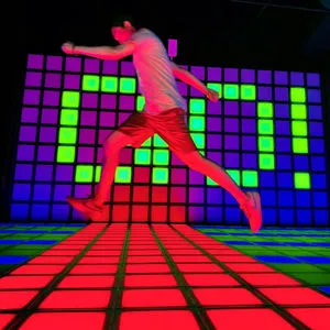 Interactive LED Dance Floor Tile 30x30cm IP65 for Escape Room & Active Arena | Pixel Grid Game with Game Software Control