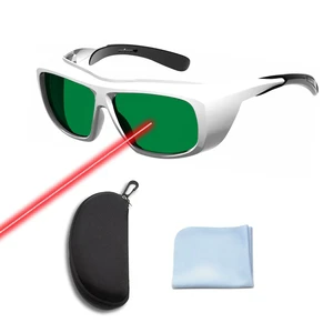 Laser Protective Lens CE Certificated 590-690nm OD6 Anti-Scratch PC Lens For Red Laser Medical Equipment Welding Safety Glasses