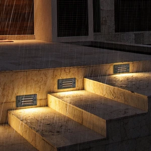Easy to Install 9-17V AC/DC Flat Rectangular Surface Mounted Solid Brass IP65 Waterproof Outdoor Step Stair Led Brick Light