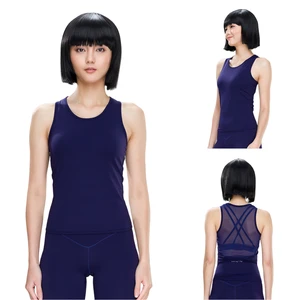 Women's Plus Size Lightweight Brushed Yoga Tank Top with Hollow-Back Design Double-Strap Sports Vest for Outdoor Running Fitness