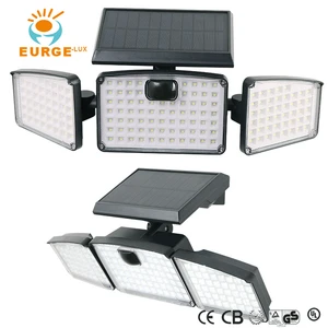 Outdoor IP65 Rated PC Solar Powered Garden Lamp Motion Sensor LED Wall Light Security Remote Control LED Wall Light
