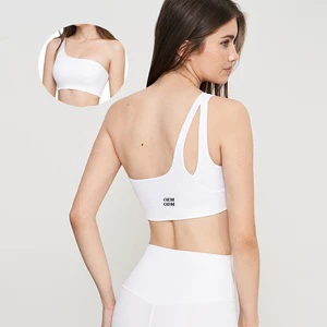 Gym Wear One Shoulder Running Yoga Sport Bra Top Fitness