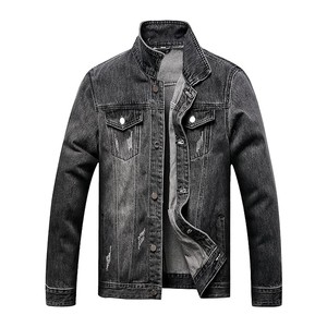 Custom OEM Men's Winter Acid Wash Denim Jackets Oversize Long Sleeve Breathable Basic Button Down Jean Jacket with Pockets
