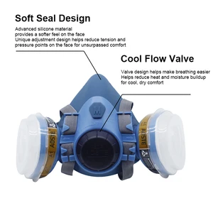 Chemical Spray Painting Gas Protection Mask Industrial 6800 Half Facepiece Reusable Respirator