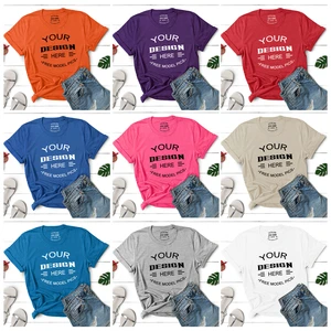 2025 Women's S-5XL USA Size T-shirts DIY Oversized Women Shirts Plus Size Custom Logo 100% Cotton O-Neck T-shirt for Women