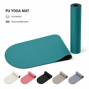 PU Rubber Yoga Mat 4.5mm 72x27 Inch Arched One End Round Rubber Bottom Non Slip Pilates Fitness Mat Custom Printed ODM Factory