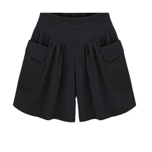 European American Summer Plus Size Women's Clothing All-Match Hot Pants Culottes Chubby Girl Wide Women Women's Short Pants