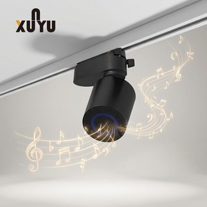 Linear Grille Magnetic Track Light Speaker Music Atmosphere LED Rail System For Retail Shop Gallery Display Showroom