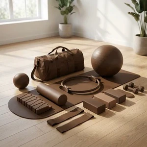 Ready To Ship 12-in-1 Pilates Kit Fitness Equipment Set With Non Slip Yoga Mat Soft Dumbbells Power Ring & Barbell For Home Gym