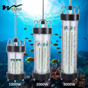 220V High-Power LED Fishing Lamp for Night Sea Fishing Raft Boat Underwater Gathering Fish Lure Fishing Lights