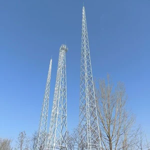Silver Angle Steel Lightning Tower Outdoor Large Lightning Protection Device Communication Tower Hanhong JGBLT