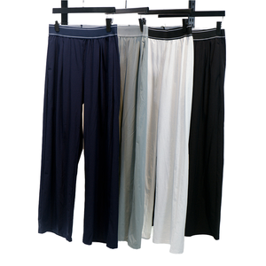 New Arrival Women's XL Yoga Pants Stylish Solid Pattern High Waist Quick Dry Elastic Waist Wide Leg All Match Feature Wholesale