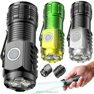 Magnetic Mini LED Flashlight USB Rechargeable Super Bright Tactical Flashlight W/ Clip Waterproof for Camping Emergency
