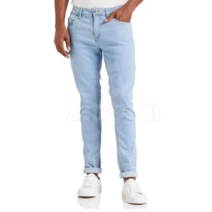 Hot Selling Plus Size Men's Straight Denim Casual Jeans Comfortable Breathable Solid Pattern for Spring Summer Autumn